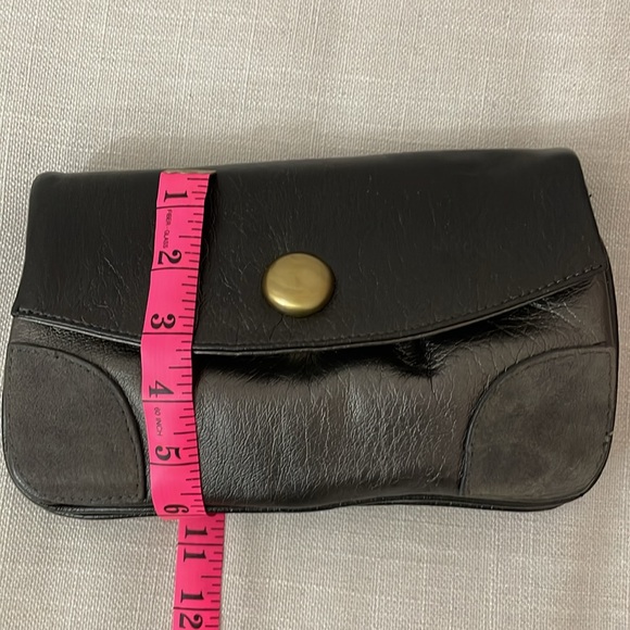 Vintage clutch bag, grey and black, 3 compartments - Picture 8 of 8